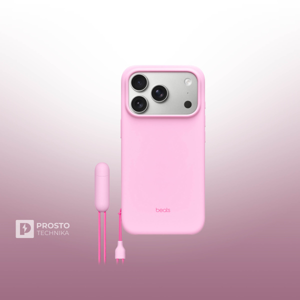 Чехол Beats iPhone 17 Pro Kickstand Case with MagSafe and Camera Control - Pebble Pink